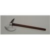 Image 1 : Modern copy of a hand battle axe with wood  shaft in overall good condition; a nice  decorator.  Est