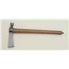 Image 2 : Beautifully accomplished modern pipe tomahawk  with attached note stating “custom forged  tomahawk h