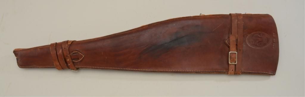 “Jumbo Brand” heavy leather rifle scabbard by The Schoellkopf Co. of ...