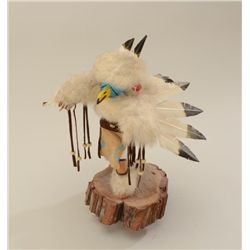 Nicely made Kachina on wood base of Eagle  dancer, approx. 12” in height and in overall  very good c