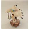 Image 1 : Nicely made Kachina on wood base of Eagle  dancer, approx. 12” in height and in overall  very good c