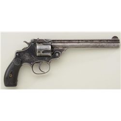 Smith & Wesson Perfected Model DA revolver,  .38 cal., 6” barrel, blue finish, checkered  black hard
