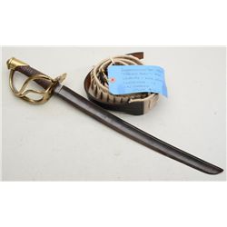 Lot of two items including an cutdown  authentic N.P. Ames cavalry sword to an  approx. 18” blade in