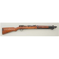 Japanese Arisaka bolt-action carbine with  folding bayonet, 6.5mm cal., 20” barrel,  military blue f