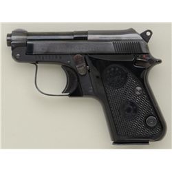 Beretta Model 950BS pistol, .25 cal., 2-1/2”  barrel, blue finish, checkered plastic grips,  #BR3555