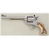 Image 1 : Ruger New Model Single Six revolver, .22  cal., stainless steel, stag grips, #67-96427.  This gun is