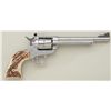 Image 2 : Ruger New Model Single Six revolver, .22  cal., stainless steel, stag grips, #67-96427.  This gun is