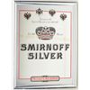 Image 1 : Framed Smirnoff Silver Private Reserve bar  mirror in good condition approx. 24” x 18”.   Est.:  $25