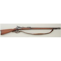 U.S. Springfield trapdoor rifle, .45-70 cal.,  32-1/2” barrel, blue and case hardened   finish, top 
