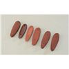 Image 1 : Lot of 6 Winchester and Hawkins red hard  rubber recoil pads.  Est.:  $50-$75.