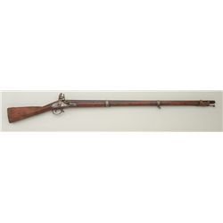 U.S. Harper’s Ferry flintlock musket, lock  plate dated 1824, .70 cal., 40” barrel, full  wood stock
