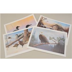 Lot of four unframed Wildlife prints by the  late Leo Stans in folio (Collection No. 0117)  consisti