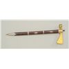 Image 1 : A beautifully made modern copy of an American  Indian pipe tomahawk with engraved brass  head and bo