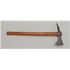 Image 1 : Roughly cast iron axe head with crossed  stamping and initials “J” and “D” showing  some age and dar