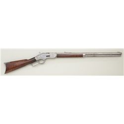 Winchester Second Model 1873 lever action  rifle, .44 cal., 24” octagon barrel, wood  stocks, #49972