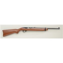 Ruger semi-auto carbine, .44 Magnum cal.,  18-1/2” barrel, black finish, wood stock,  #102-22829. Th