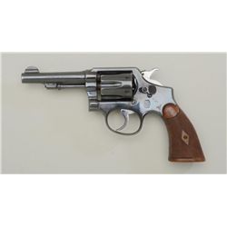 Smith & Wesson 5-screw hand ejector DA  revolver, .38 Special cal., 4” barrel, old  re-blued finish,