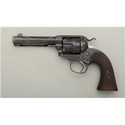 Colt Bisley Model Single Action revolver,  .44-40 caliber, 4-3/4” barrel, old re-blue  finish, check