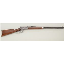 Winchester Model 1892 lever action rifle,  .25-20 WCF cal., 24” octagon barrel, blue  finish, wood s