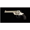 Image 8 : Smith & Wesson .38 DA top break Third Model  revolver, .38 cal., 5” barrel, nickel finish,  checkere