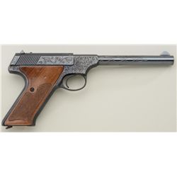 Colt Huntsman Model semi-auto pistol, .22LR  cal., 6” barrel, blue finish, checkered wood  grips, fi