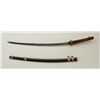 Image 2 : Japanese samurai sword and scabbard approx.  39” overall with an approx. 27-1/2” blade in  overall v
