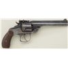 Image 1 : Smith & Wesson top break DA revolver, .38  cal., 5” barrel, blue finish, checkered black  hard rubbe