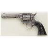 Image 3 : Colt SAA revolver, .44-40 cal., 4-3/4”  barrel, blue and case hardened finish,  checkered black hard