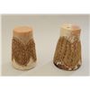 Image 2 : Pair of two deer hide and sinew wrapped  Indian ceremonial hand drums or shakers,  approx. 9-1/2” in