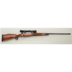 Customized Winchester Model 70 bolt-action  rifle, .300 H&H cal., 26-1/2” round barrel,  re-blued fi