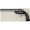 Image 2 : Smith & Wesson Second Model Single Shot  pistol, .22 cal., 8” barrel, blue finish,  extended checker