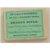 Image 1 : Original box of 10 cartridges for the Sharps  Rifle by Union Metallic Cartridge Company  with green 