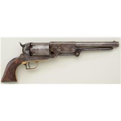 Artificially-aged unmarked copy of a Colt  Walker percussion revolver, .44 cal., 9”  barrel, brown f