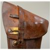 Image 2 : Military leather flap holster for a Finnish  Lahti semi-auto pistol in overall good  condition with 