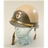 Image 1 : Old-style LA Co. Sheriff’s Dept. helmet with  liner, decorative band and enameled hat piece  in over