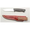 Image 2 : Gerber skinning knife with heavy leather  sheath, approx. 9” overall with an approx.  4-1/2” blade i