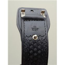 Lot of leather including a basket weave Gould  and Goodrich belt and a Hunter brand  cartridge belt 