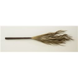 Old ceremonial piece, appears to be  sub-Sahara African, with tightly wrapped  woven staff and horse