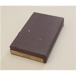 Factory cardboard box for a Colt Government  Model .45 caliber, 5” barrel pistol, dark  brown coveri