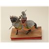 Image 2 : Desk-size display of a Medieval Knight in  armor on horseback, approx. 11” in height and  approx. 12