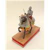 Image 3 : Desk-size display of a Medieval Knight in  armor on horseback, approx. 11” in height and  approx. 12