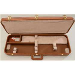 Browning hard case for 28" shotgun two barrel  set, 32" x 10.75" overall, light brown vinyl  with cr