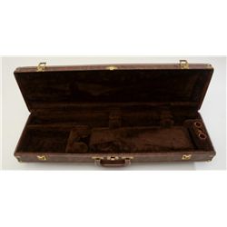 Browning  hard case for 28" barreled shotgun,  31.5" x 9" overall, dark brown vinyl with  dark brown