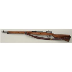 Japanese Arisaka bolt-action military rifle,  7mm cal., 26” barrel, military finish, wood  stock, Hu