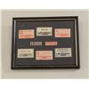 Image 1 : Framed collection of 8 original early Drug  Store labels from the L.W. Kennedy Druggist,  Purcell, O