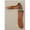 Image 1 : U.S. Springfield Armory Bolo knife with RIA  marked leather sheath and belt, 1908 dated  knife and 1