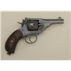 Image 1 : Webley Mark V DA top break revolver, .455  cal., 4” barrel, blue finish, checkered wood  grips, lany