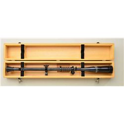 Lyman Super Target Spot long range rifle  scope with mounts and contained in Lyman  factory wood car