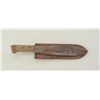 Image 1 : U.S. Military bolo knife with leather sheath  marked “USMC BOYT 45”; overall uncleaned  condition wi