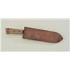 Image 2 : U.S. Military bolo knife with leather sheath  marked “USMC BOYT 45”; overall uncleaned  condition wi